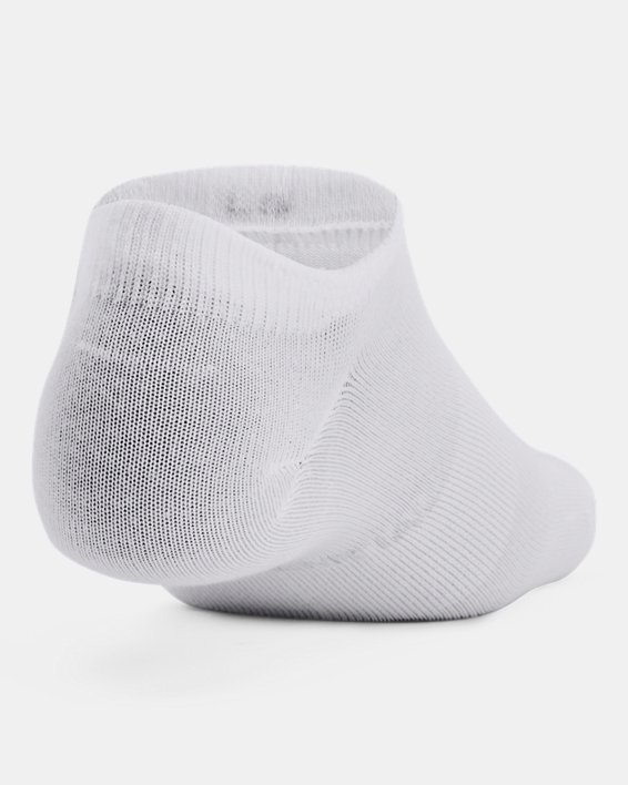 Unisex UA Essential 6-Pack No Show Socks in White image number 2